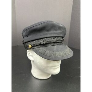 VTG Women's SZ M United Hatters Cap & Millinery Works Wool Fiddler Fisherman Cap